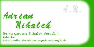 adrian mihalek business card